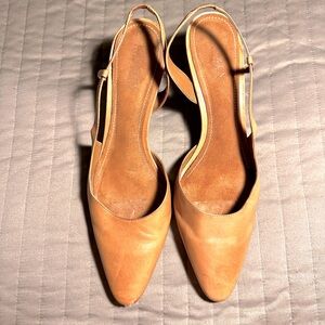 Ralph Lauren Tan Sling-back Shoes, Size 10